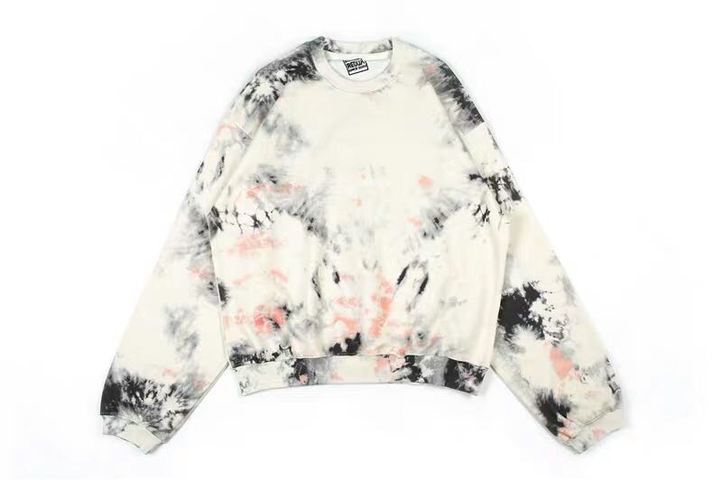 Tie-dyed bone print couple sweater