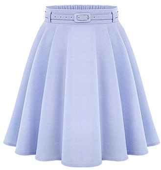 Solid color A-line skirt