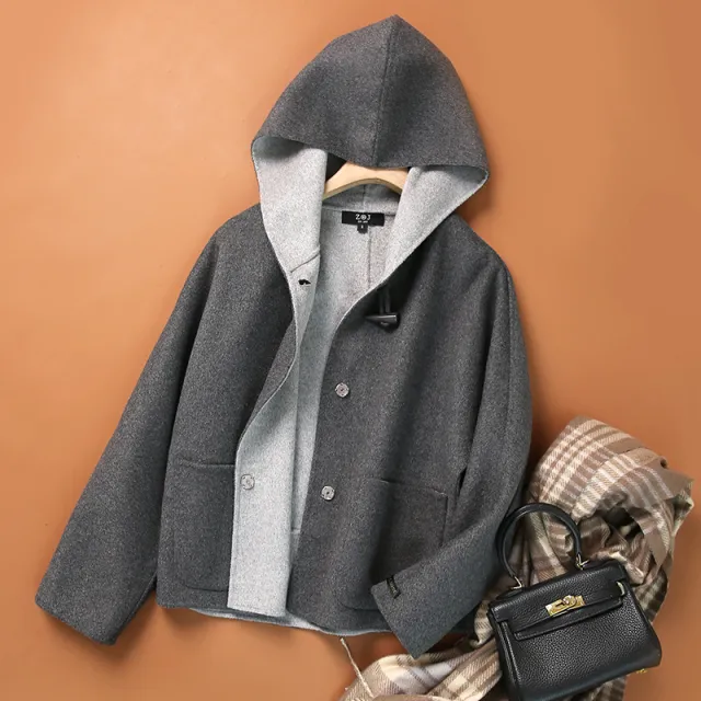 Woolen coat women's clothing Grey - Shop at LoveMi