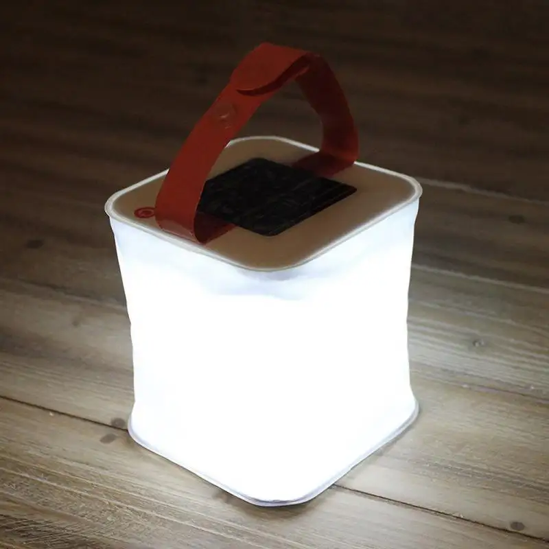 New LED Lantern Solar Collapsible Camp Flashlight