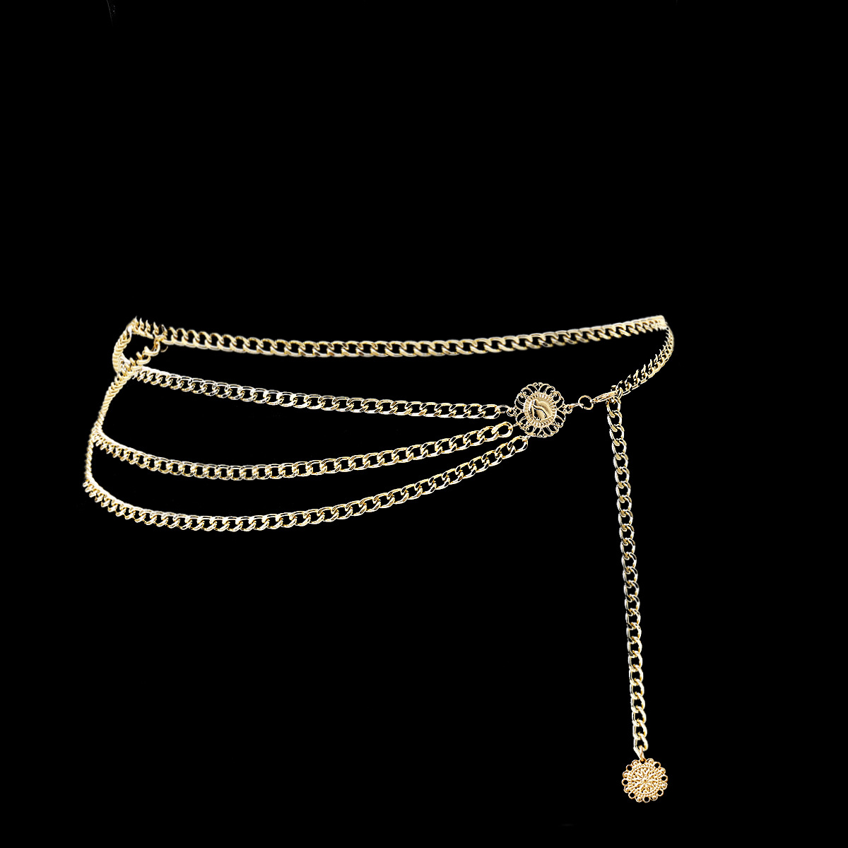 Sunflower disk aluminum chain waist chain