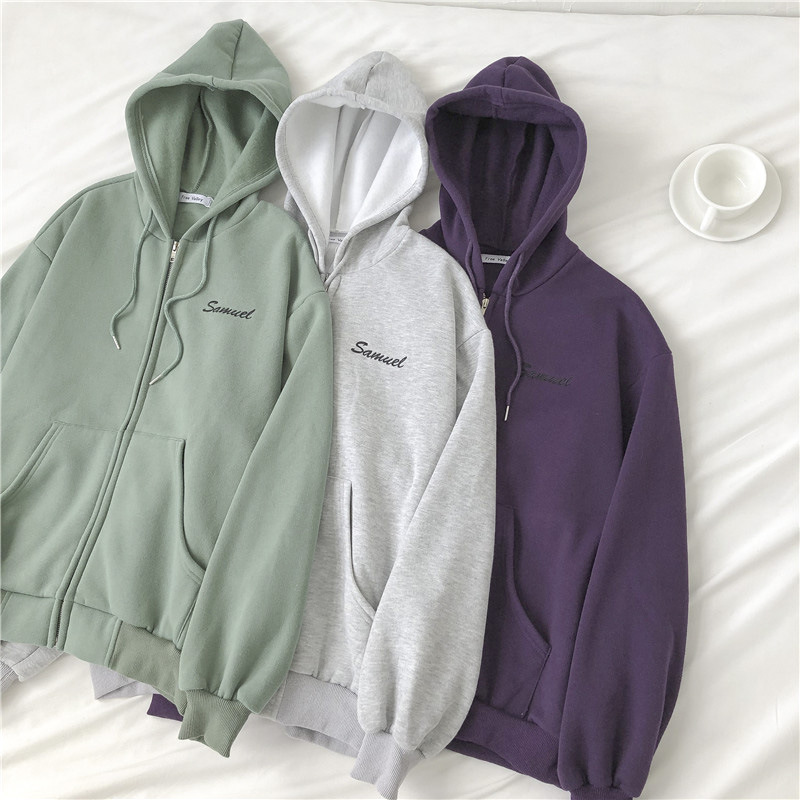 Women's Velvet Zipper Cardigan Sweater Coat