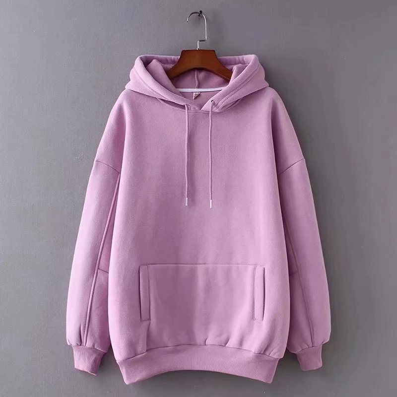 Hooded loose sweatshirt Purple - Shop at LoveMi