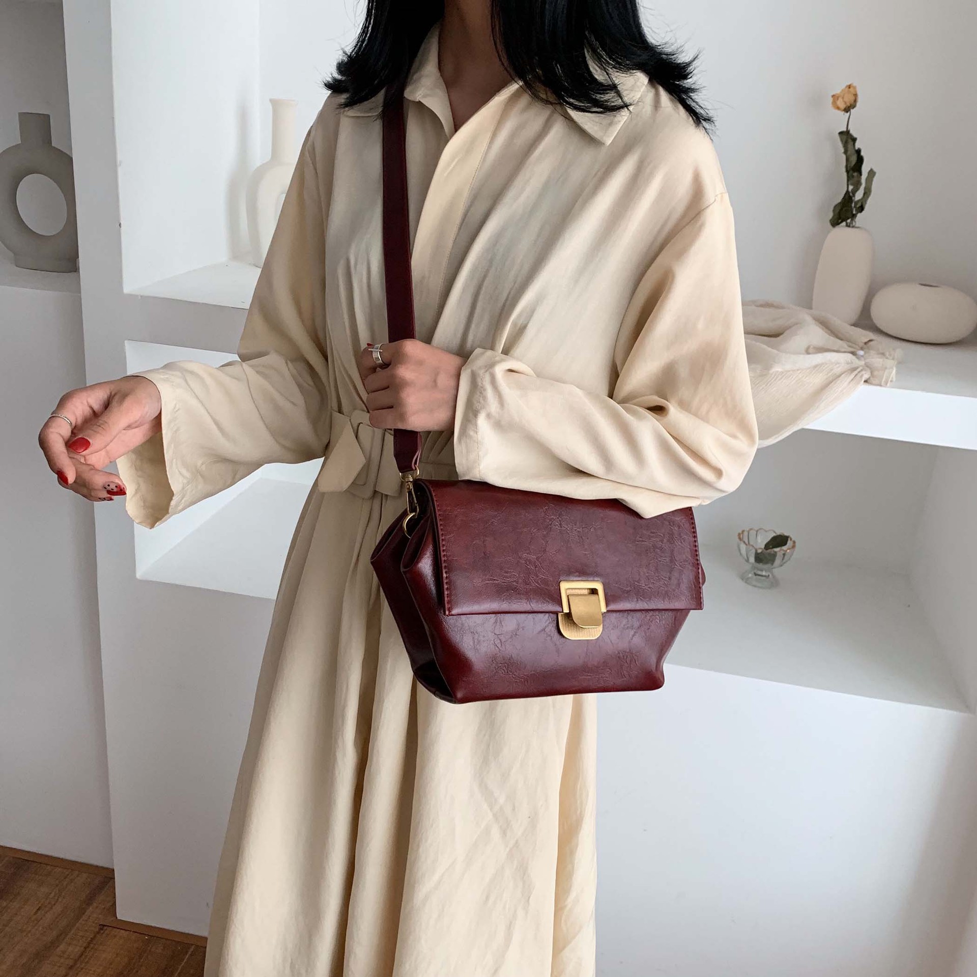 Small square bag Western style one-shoulder messenger bag