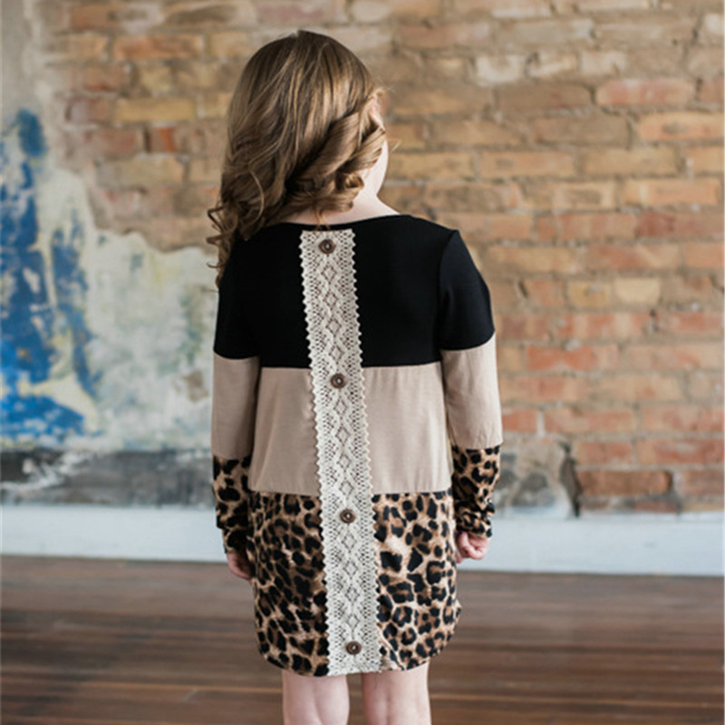 Contrast leopard lace back t-shirt