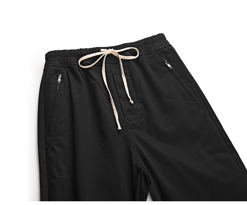 Men's Straight Black Versatile Casual Overalls