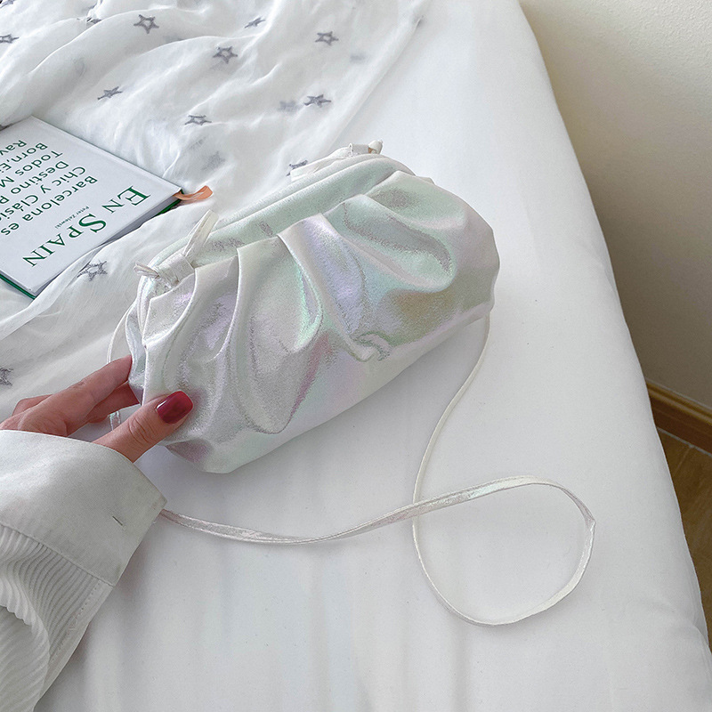 Diagonal cloud bag White - Shop at LoveMi