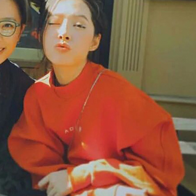 Korean Style Loose Student Letter Plus Velvet Sweater