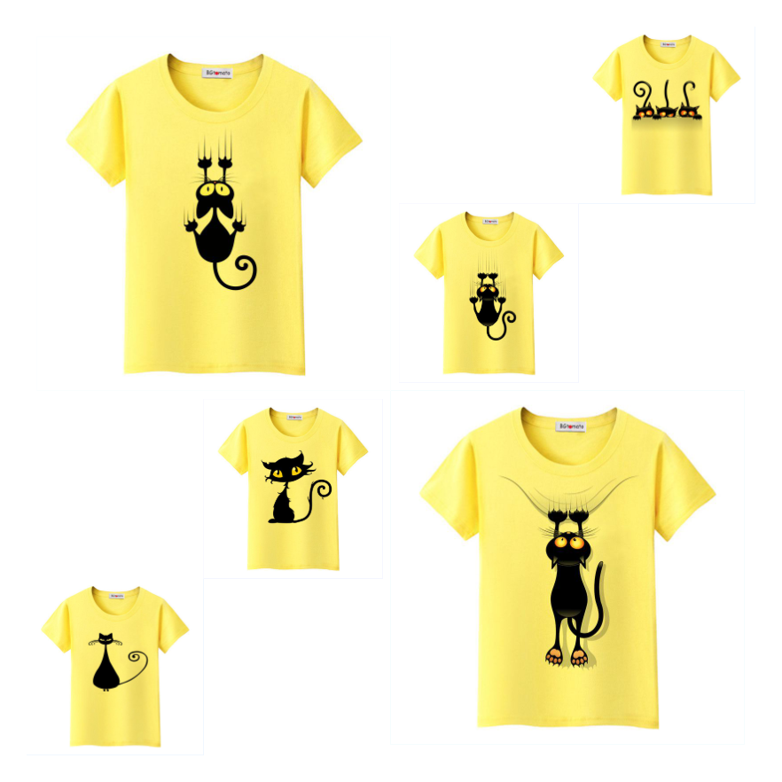Three-dimensional black cat lady T-shirt