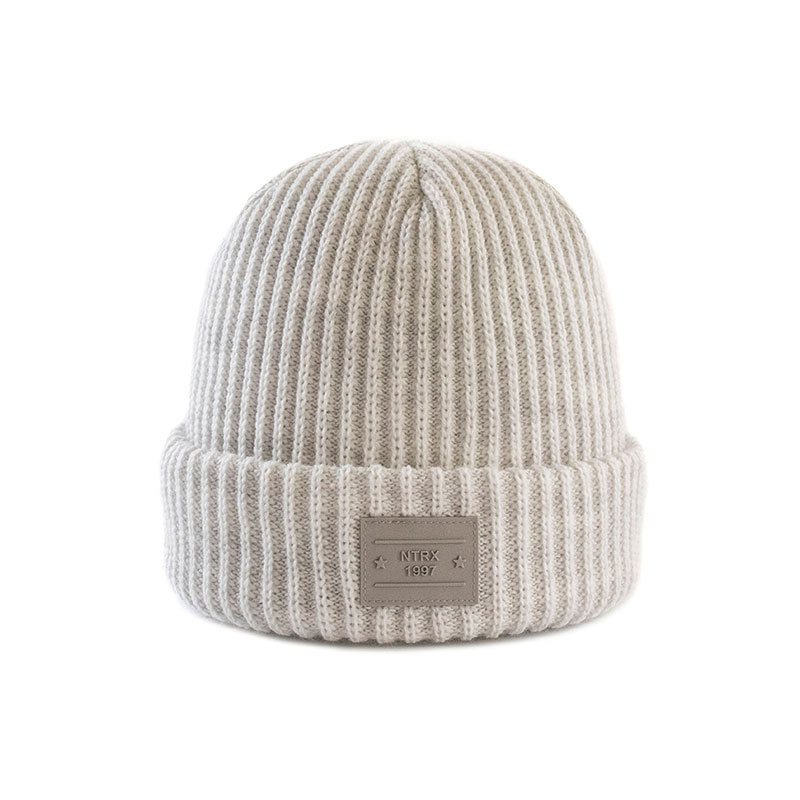 NTRX knitted cute woolen hat in White