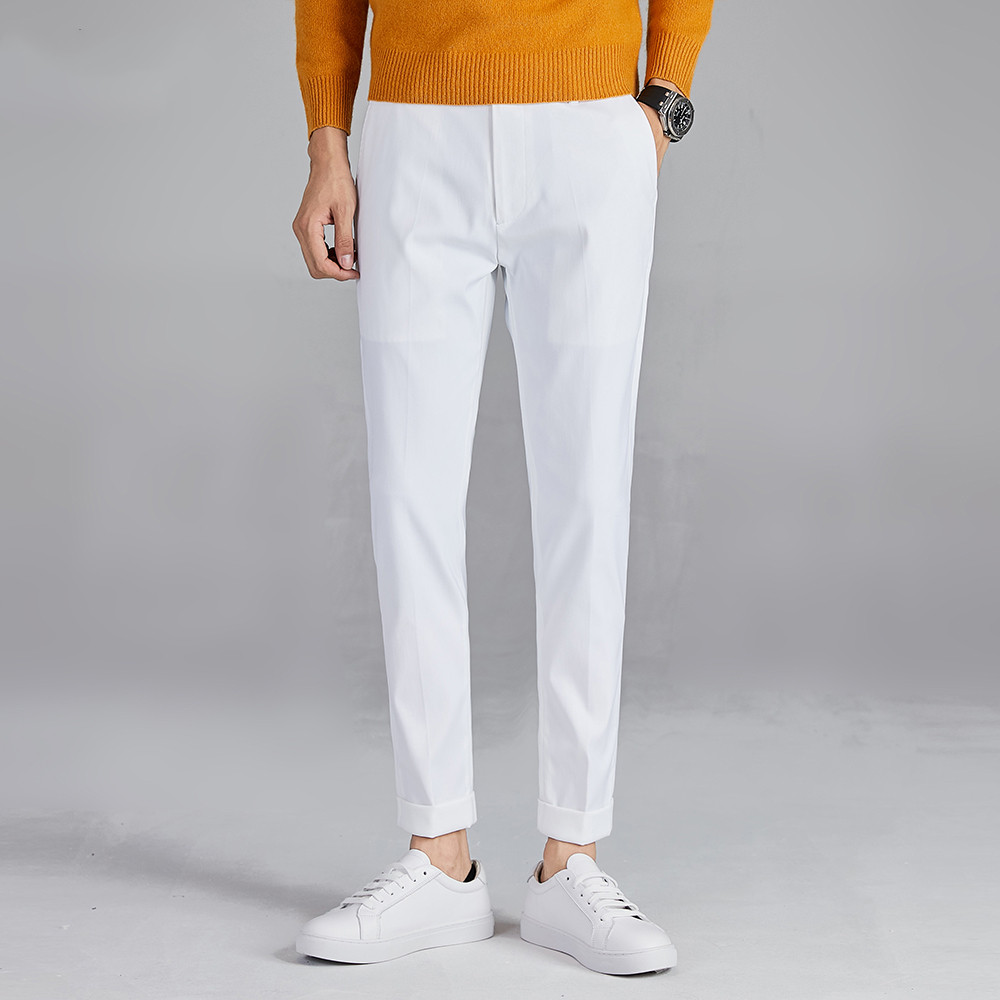 Men's white cropped pants