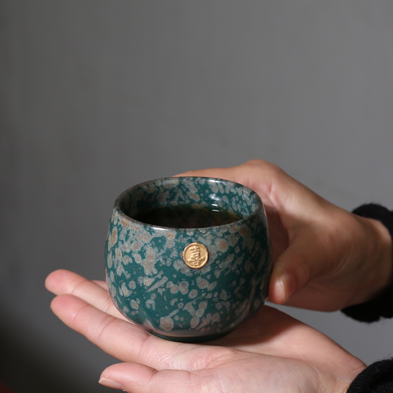 Retro kiln changed stoneware master cup set
