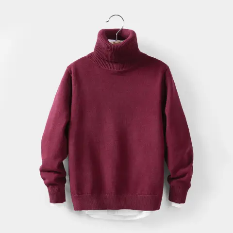 Autumn and Winter High Collar Children's Knitwear
