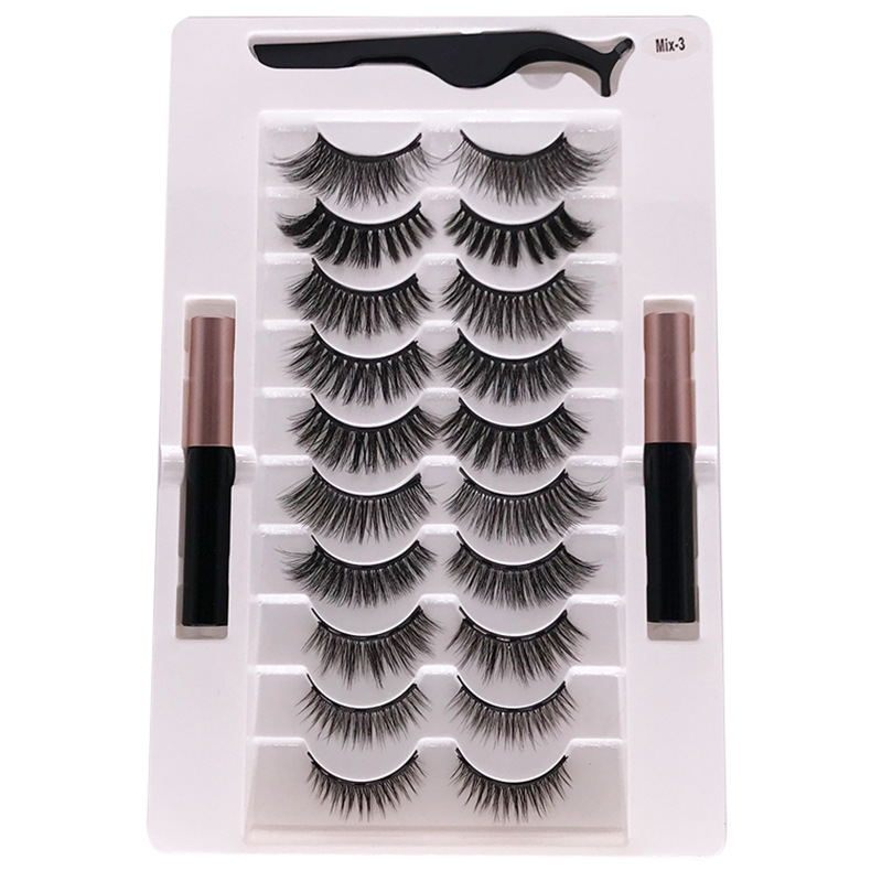 Magnetic Liquid Eyeliner Eyelash Natural Set Mix3 - Shop at LoveMi