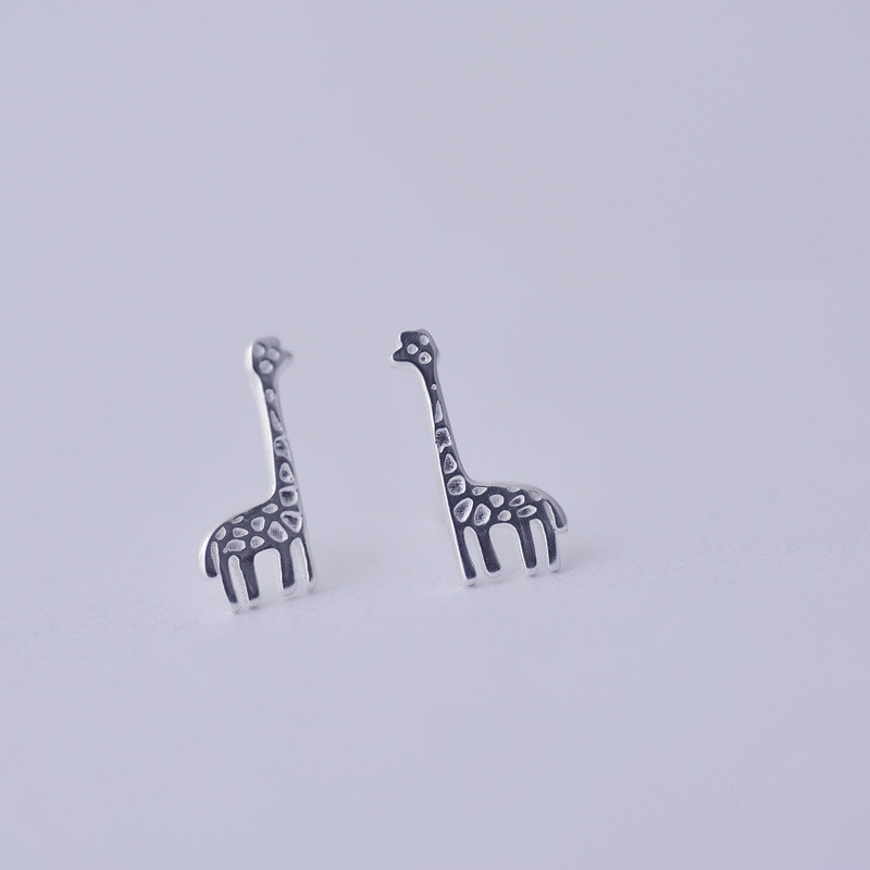 S925 Sterling Silver Lovely Sweet Style Exquisite Giraffe Shape Earrings