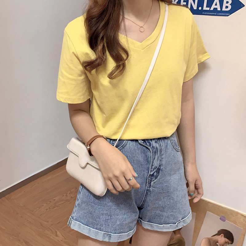 Loose Short-sleeved T-shirt Black Female Inner Wear