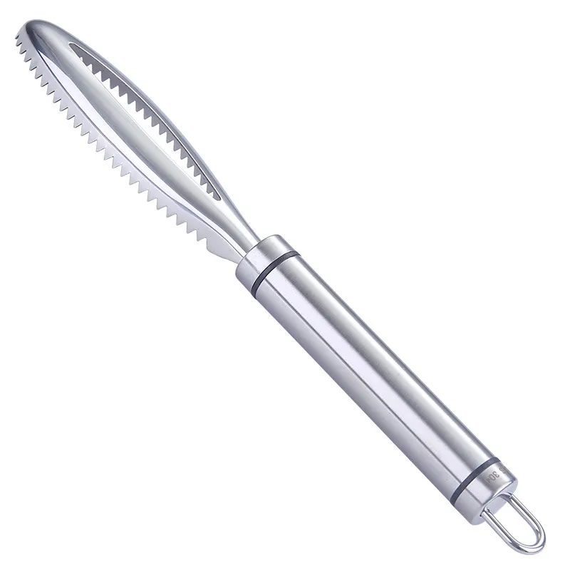 Stainless steel descaling fish scraper - Silver
