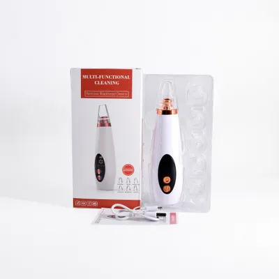 Blackhead Pore Vacuum Cleaner Nose Cleanser Blackheads Remover Blackhead Acne Removal Button Face Suction Beauty Skin Care Tool White - Shop at LoveMi