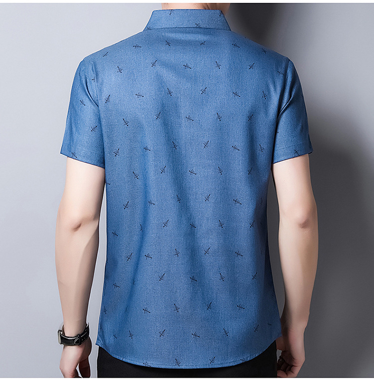 Men's cotton business short sleeve shirt