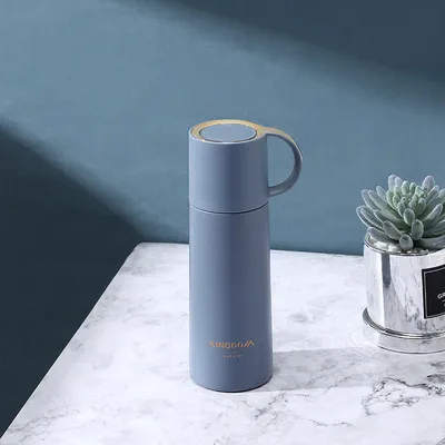 Cute and simple lady insulated water cup - Blue