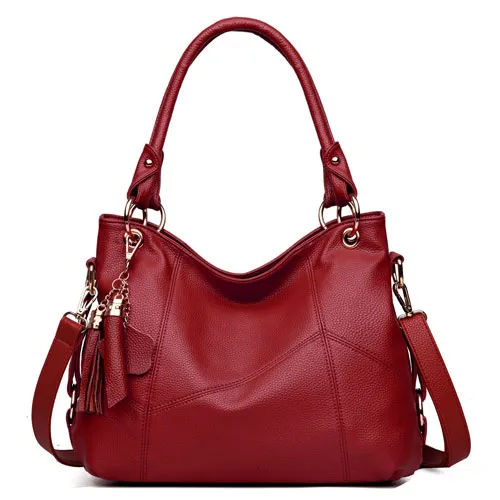 Fashion one shoulder straddle handbag Red - Shop at LoveMi