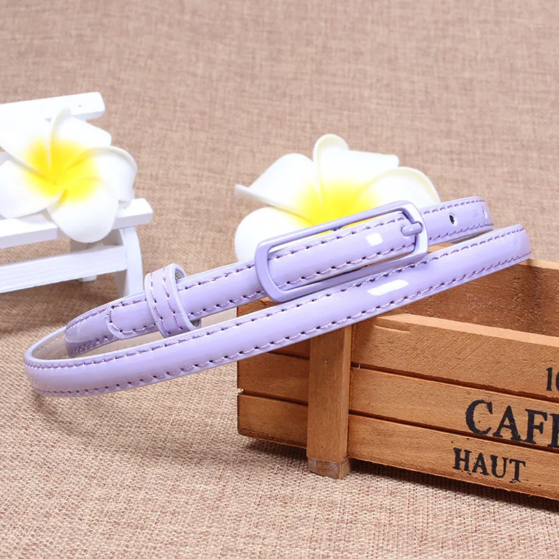 Women's pin buckle candy color belt - Purple
