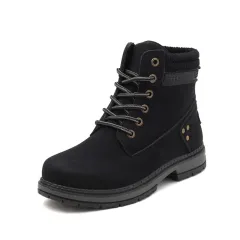 Martin boots women plus velvet - Black - View 1