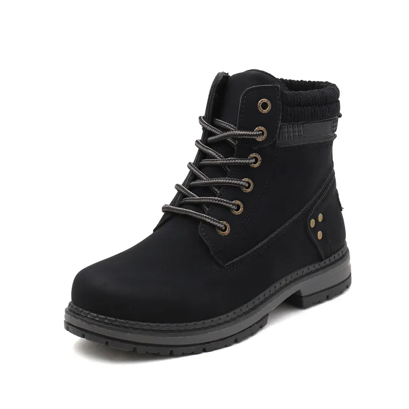 Martin boots women plus velvet - Black