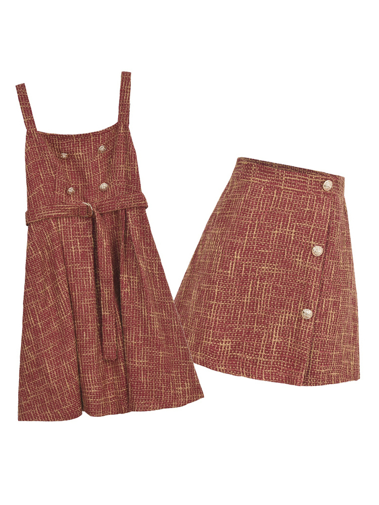 Plaid dress autumn and winter