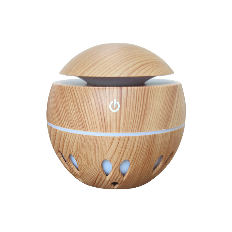 USB Aroma Essential Oil Ultrasonic Cold Steam Diffuser Air Humidifier Purifier 7 Color Change LED Night Light for Home Office 1 Shallow Wood - Shop at LoveMi