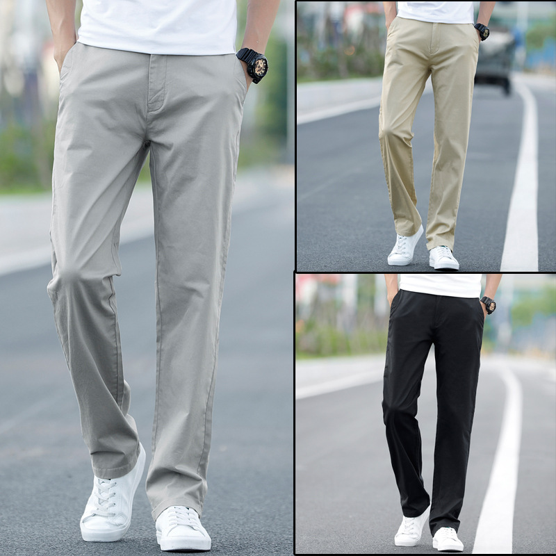 Loose straight all-match men's trousers