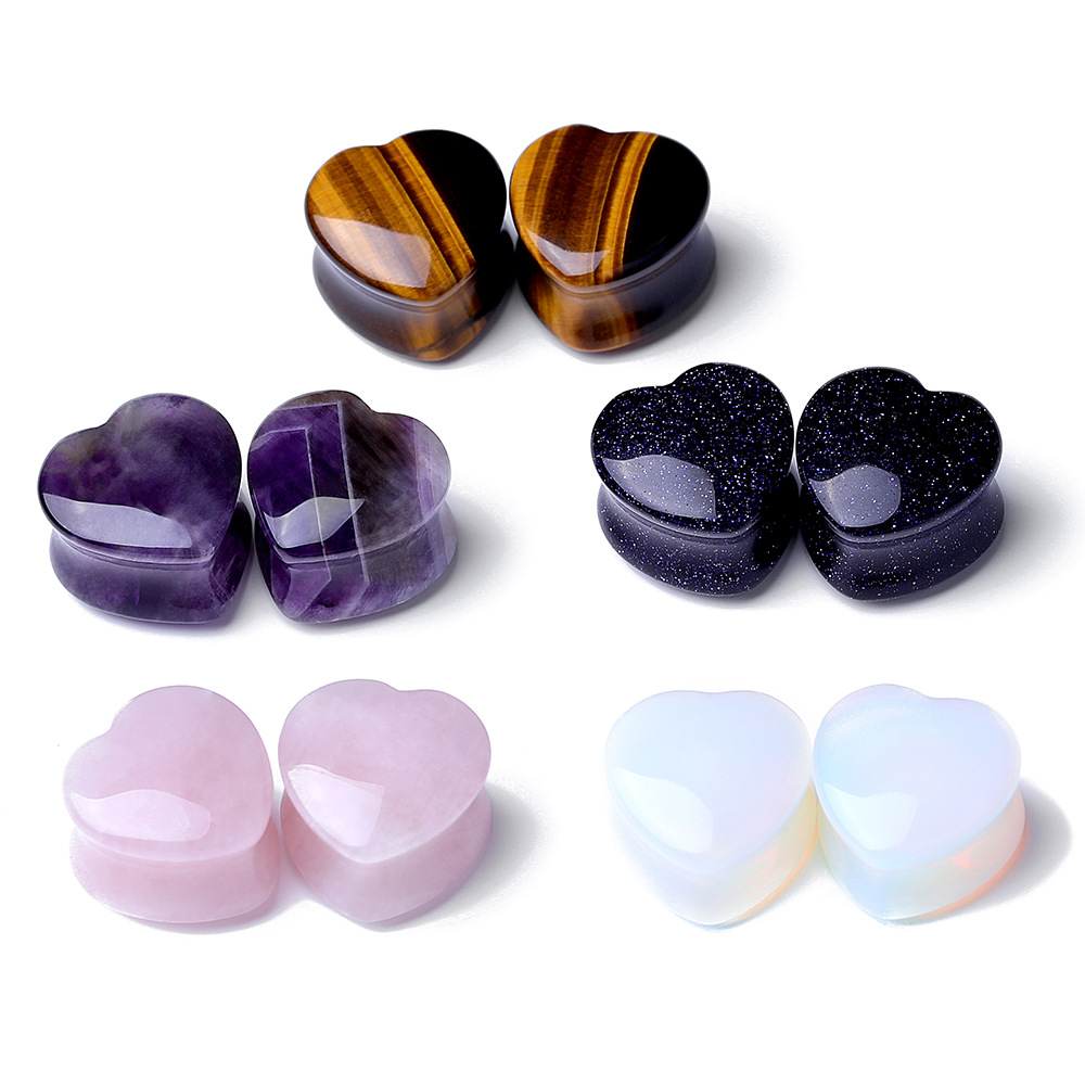 Love heart shaped stone auricle