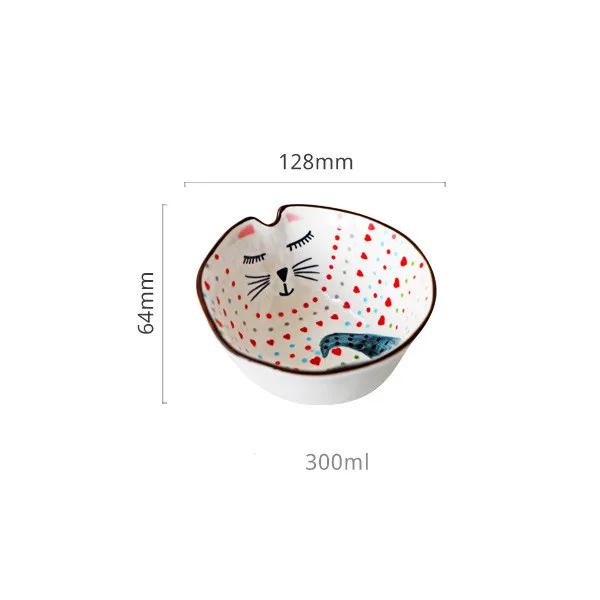 Ceramic Dinner Plate Household Plate Animal Plate Cat Bowl - Shop at LoveMi