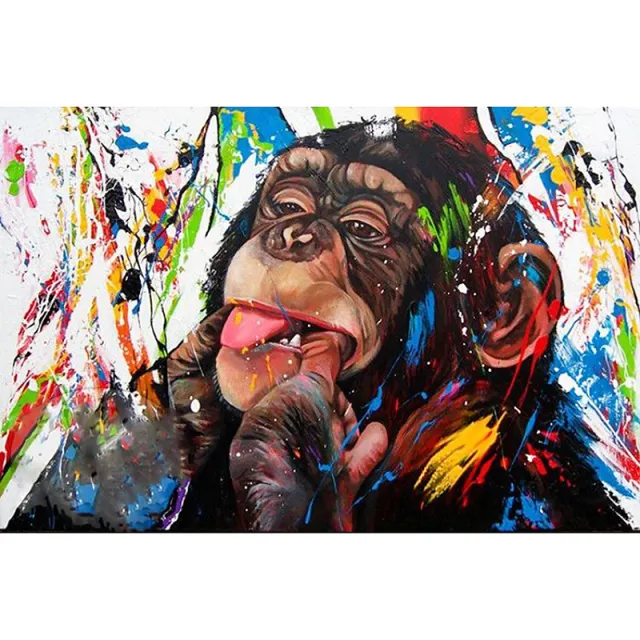 Painted monkey, diamond and diamond painting Square Drill - Shop at LoveMi