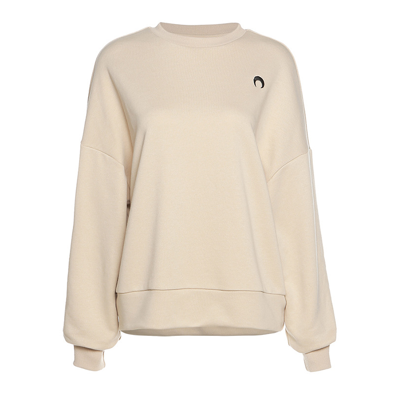 Round Neck Long-sleeved Embroidery Loose Slim Sweatshirt