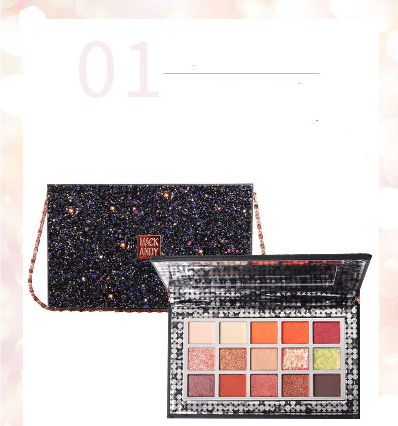 Matte pearlescent pink sparkling star necklace Eyeshadow 01Black - Shop at LoveMi