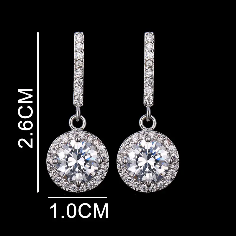 Long zircon earrings
