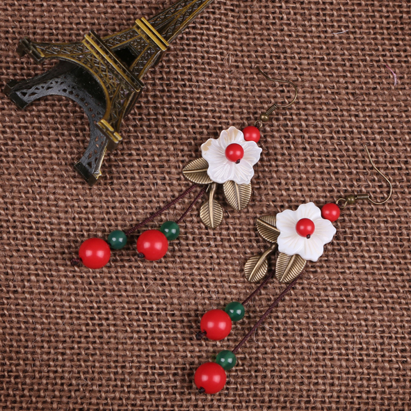 Cinnabar agate earrings