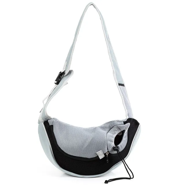 Crossbody Shoulder Bag Breathable Mesh Pet Backpack Black - Shop at LoveMi