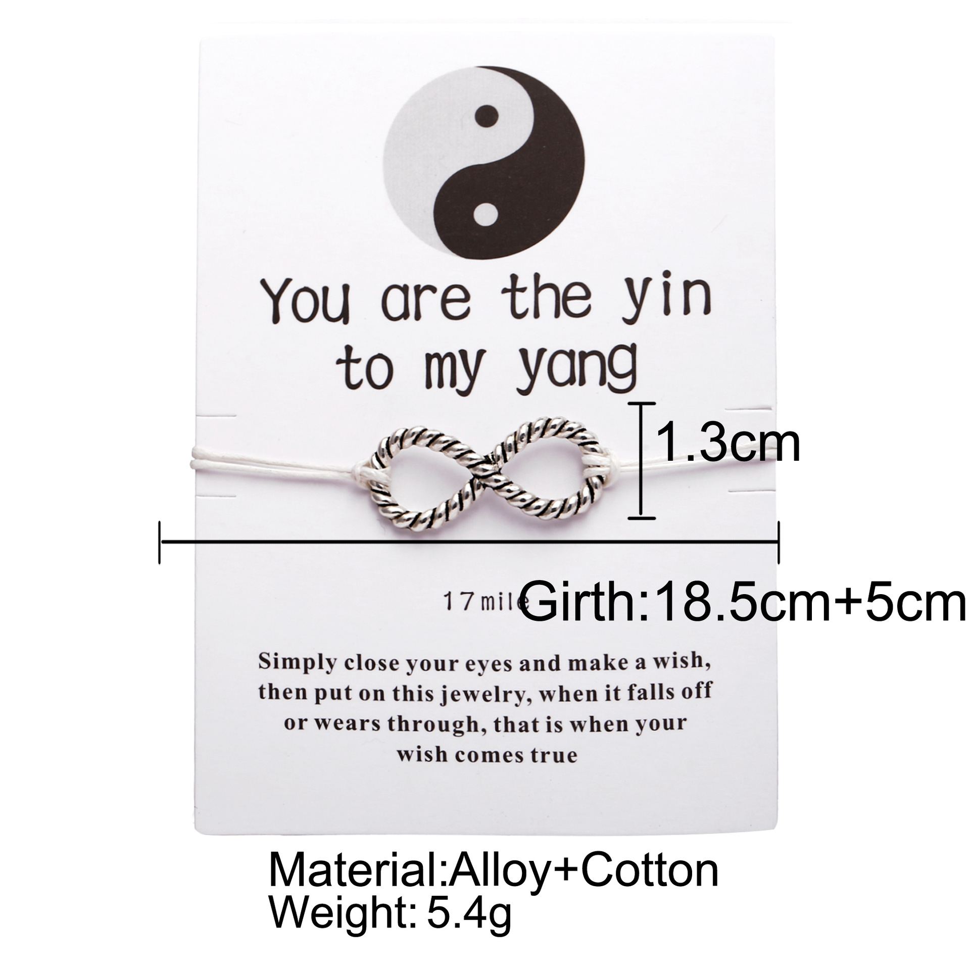 Alloy six-pointed star ECG 8 bracelet