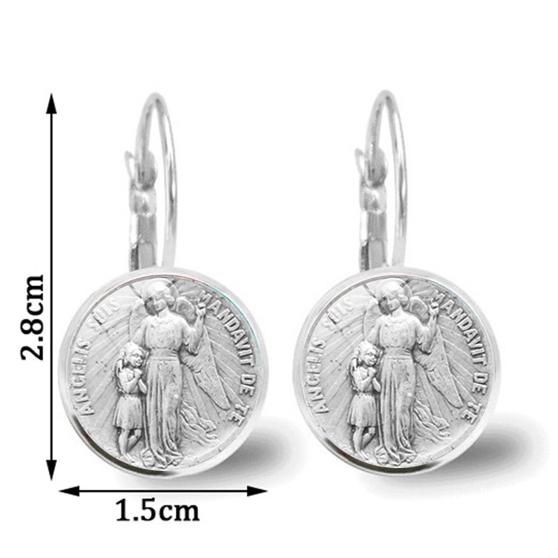 Seven Angels Time Gemstone Pendant Earrings Women