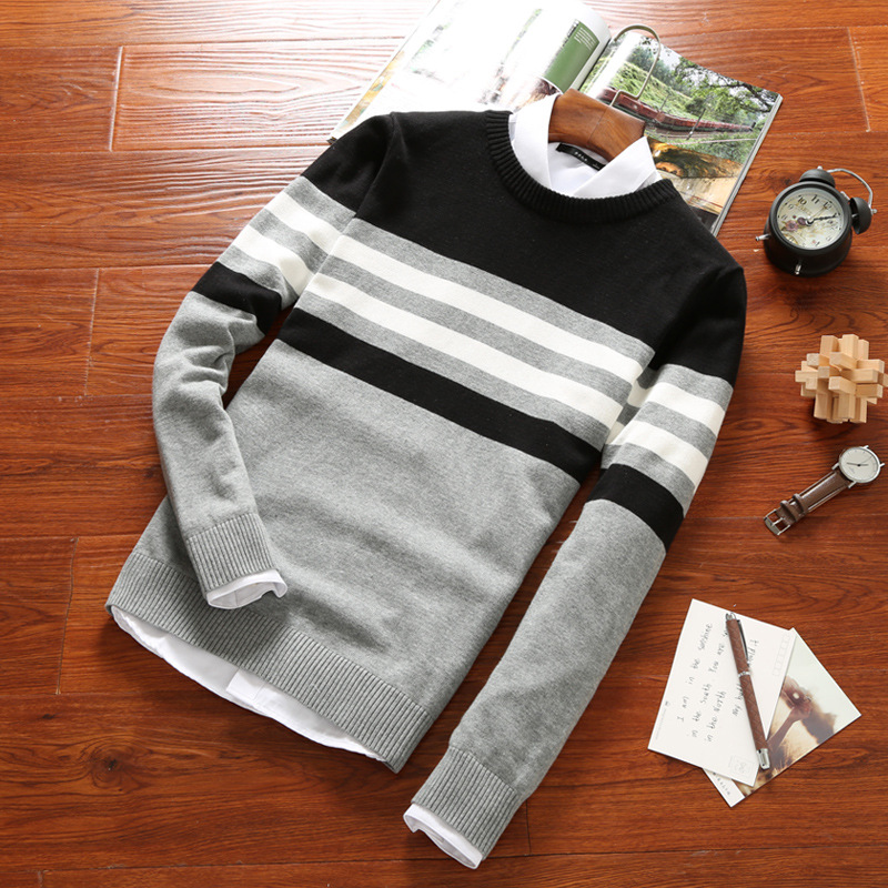 Round neck pullover sweater casual sweater base