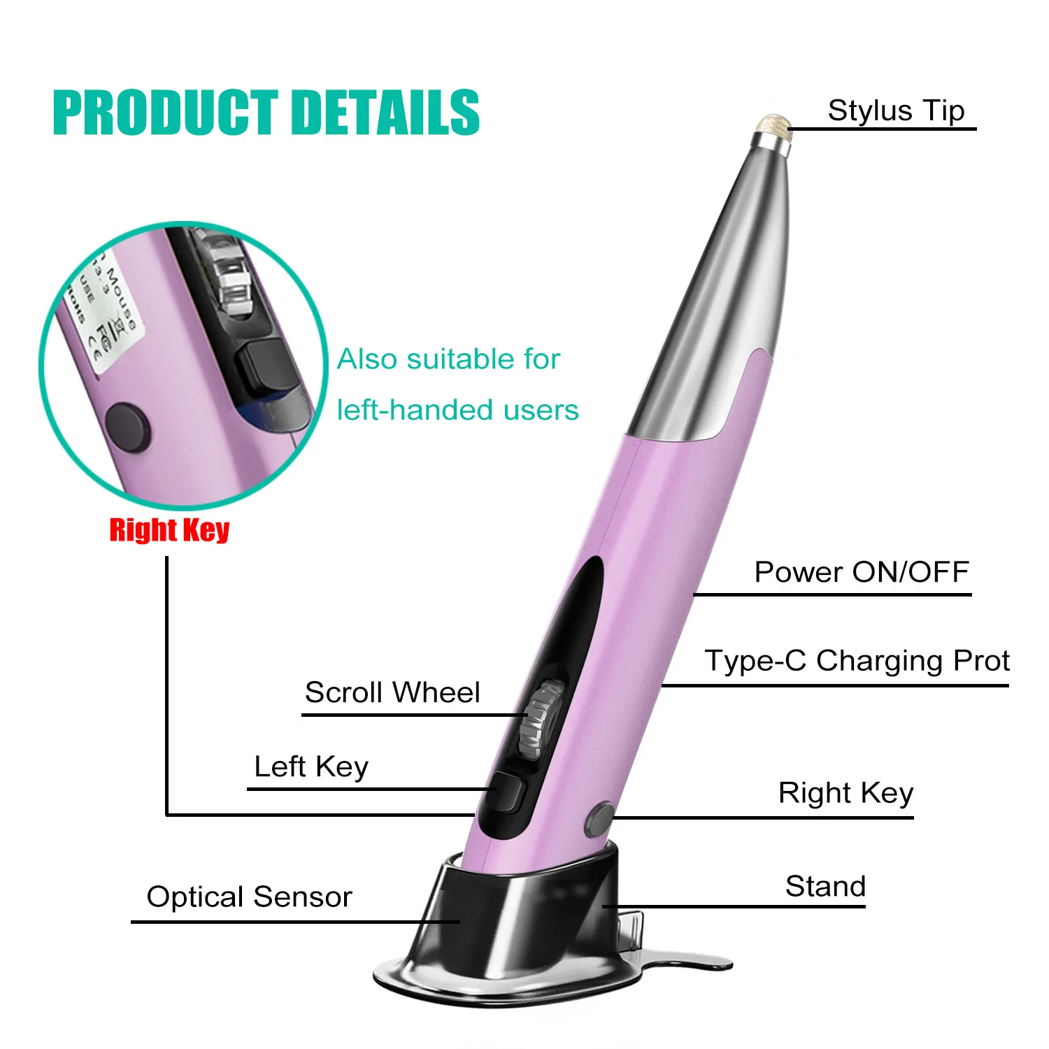 Personalized Creative Vertical Pen Mouse – image 2