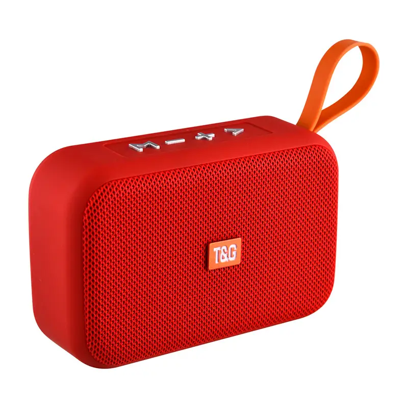 Portable Bluetooth Speaker with FM Radio and Hands-Free Calling — Red