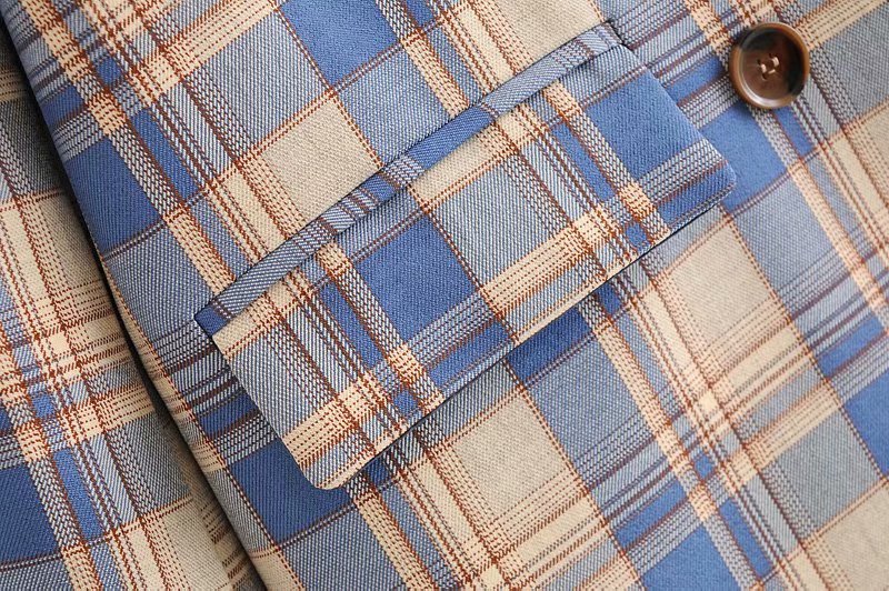 Women's plaid suit jacket