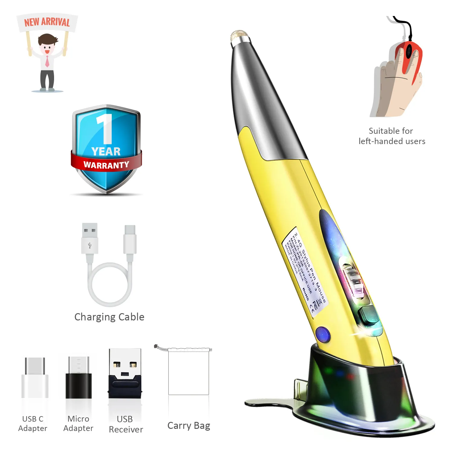 Personalized Creative Vertical Pen Mouse – image 5