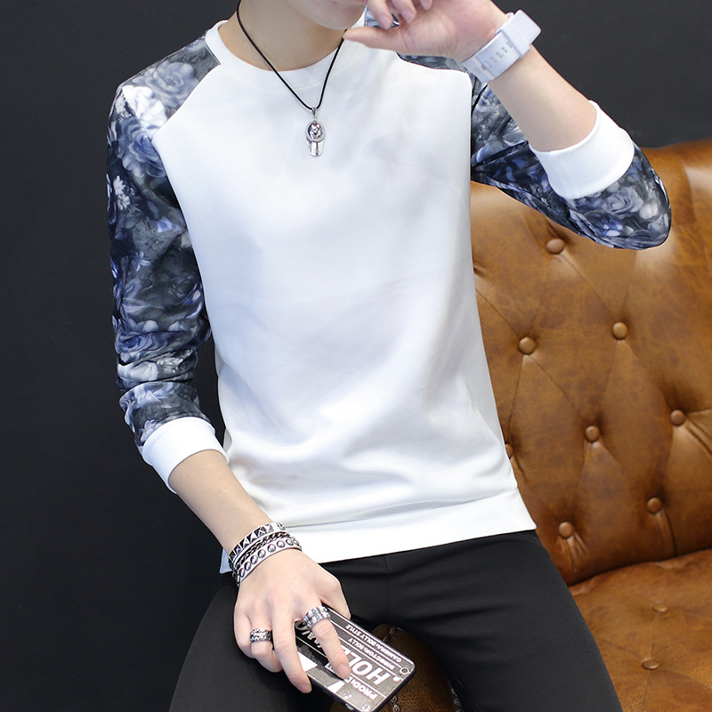 Men's Casual Round Neck T-shirt Sweater Top