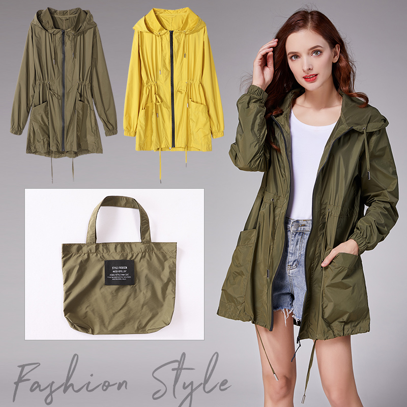 Women's raincoat tunic trench coat