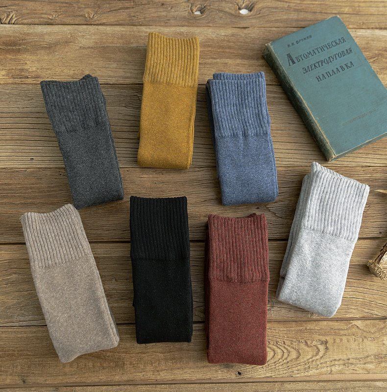 New Cotton Terry Thickened and Lengthened Thermal Socks