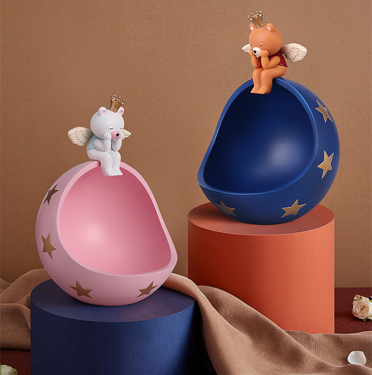Key storage and ornament of cartoon gateway (Blue)